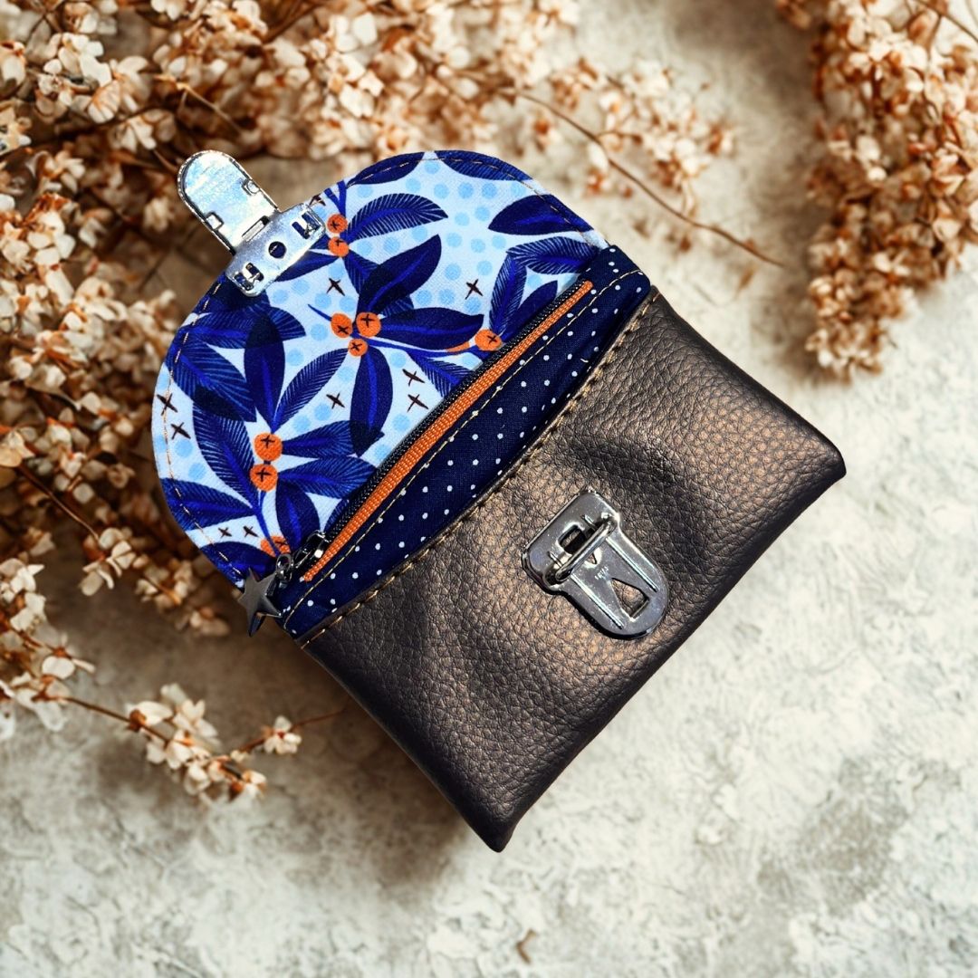 Porte-monnaie Femme Imprimé Baleine - Cuir Synthétique, Fermeture Sécurisée, Format Compact 11,5x10,5 Cm