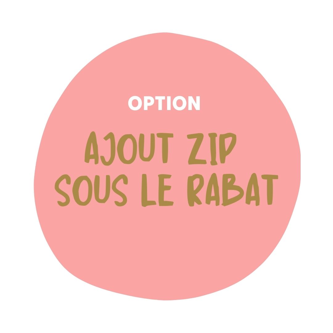 Option - Added zipper under the flap