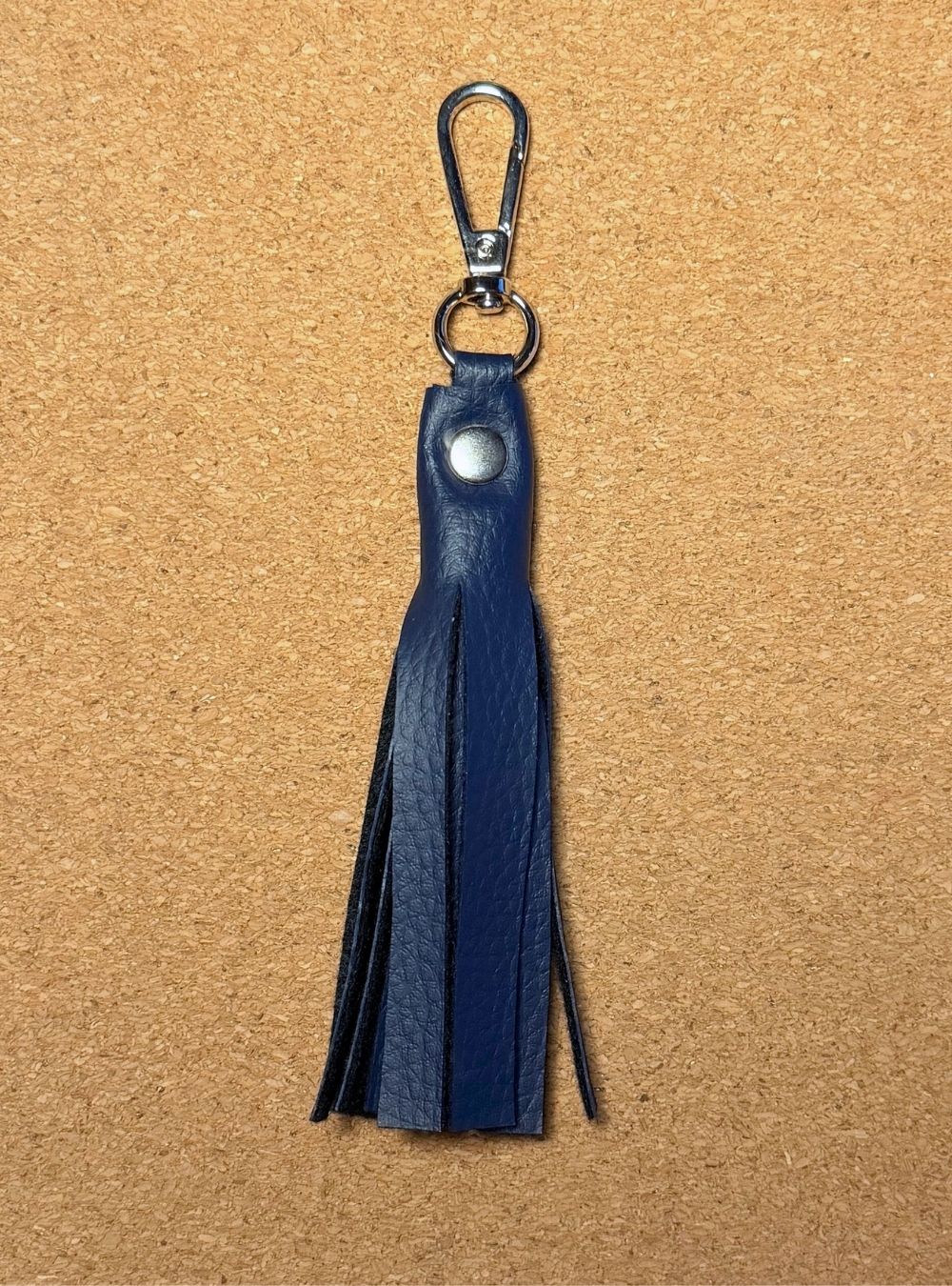 White pompom keychain