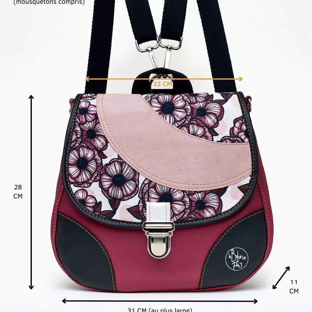 
                      
                        Sac à dos convertible Roomi BLOSSOM dimensions
                      
                    